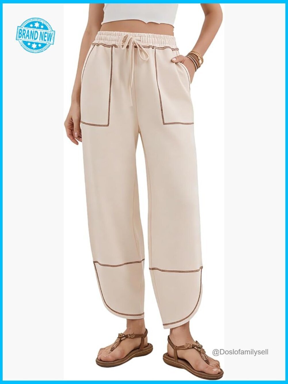 Baggy Wide Leg Lounge Sweatpants Drawstring Harem Pants with Pockets Y2K